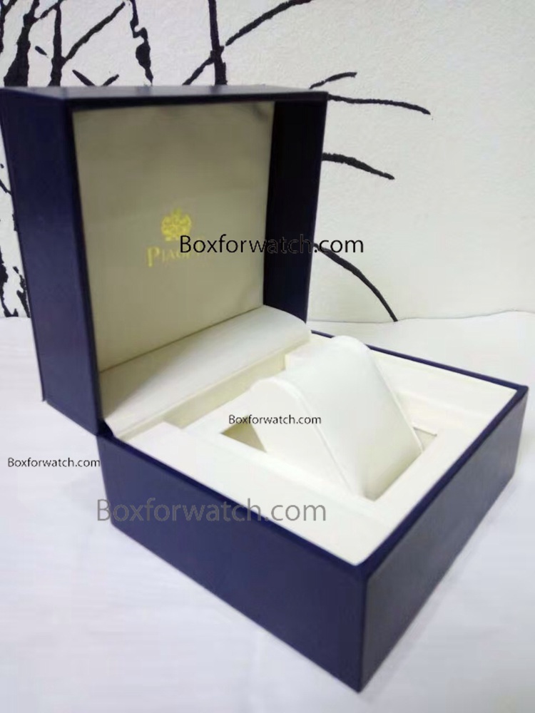Piaget Blue Leather Watch Box Wholesale - White Inside Piaget Blue Leather Watch Box Wholesale - White Inside